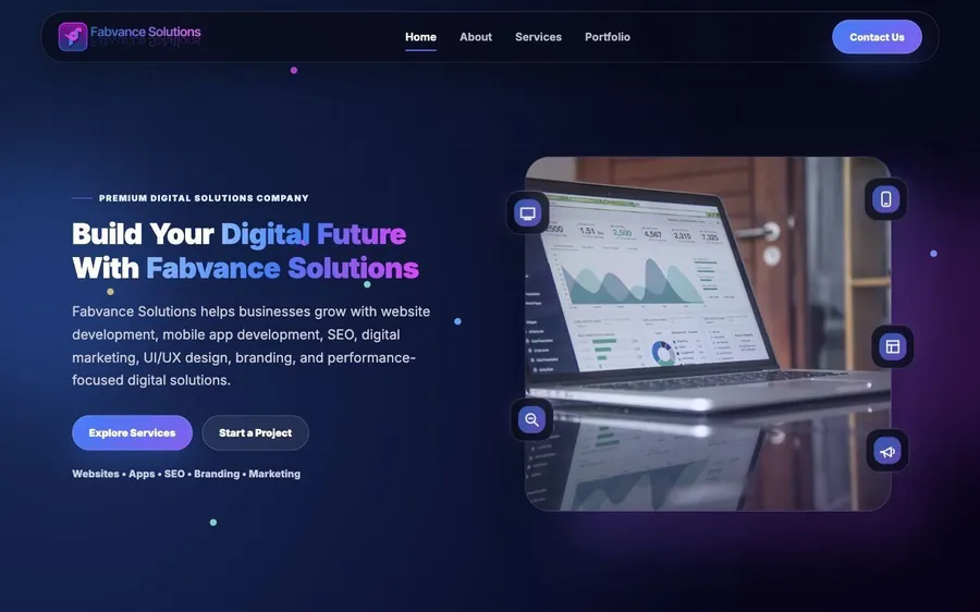 Fabvance Solutions website preview